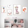 Kinderzimmer Wand Poster Druck Geschenk Baby Mädchen für Wand Kunst Kaninchen Fuchs Cartoon Tier Leinwand Malerei Bilder Kind Schlafzimmer Dekor