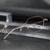 Retro Full Titanium Green Eyeglass Frame for Men & Women - M860, Prescription Ready
