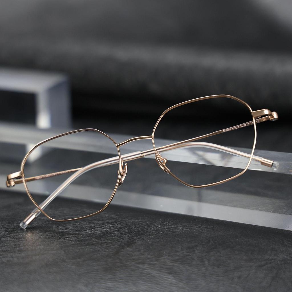 Retro Full Titanium Green Eyeglass Frame for Men & Women - M860, Prescription Ready