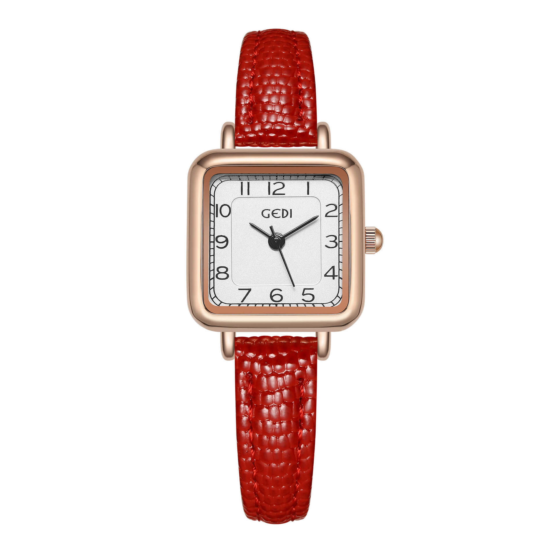 

Simple Small Sugar Cube Women S Watch Retro Square Dial Niche Watch Women S Quartz Waterproof Watch красный