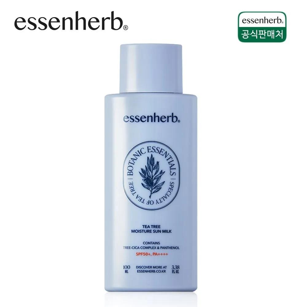 Essenherb Tea Tree Moisture Sun Milk SPF50+ PA++++ 100ml / Large Size Skin Soothing Sun Cream