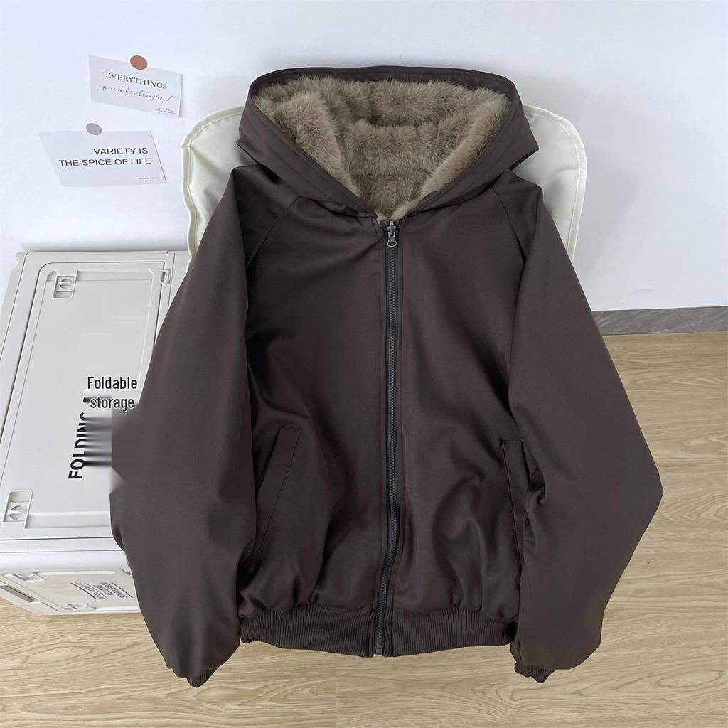 Men's Reversible Fur Parka 2026: Winter Cotton Jacket, Lazy Style, Thickened Outerwear.