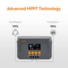 Controlador de Carga Solar MPPT PowMr Boost 10A Adequado para Bateria de Alta Tensão 24V/36V/48V/60V/72V Potência PV 150W-400W Display LCD