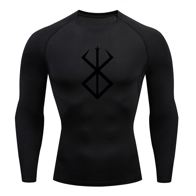 Men's Quick-Dry Compression T-Shirts: High Elastic, Moisture-Wicking Activewear for Basketball, Fitness, and Running.