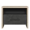 DEMEYERE Table de chevet 1 tiroir - Décor Chene Kronberg - L 49,6 x P 36,3 x H 40,1 cm - COLORADO