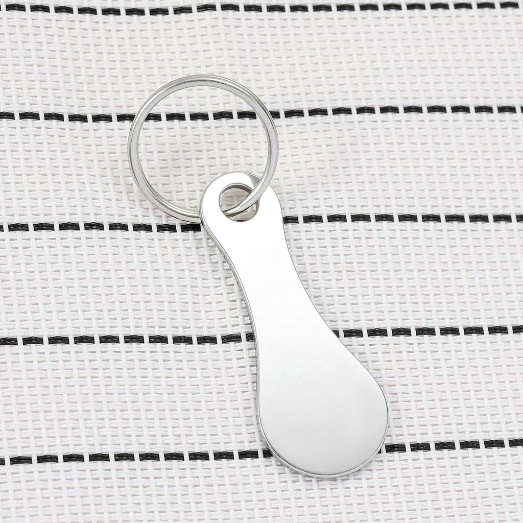 European & American Supermarket Keychain Token Pendant - Creative Stainless Steel Accessory