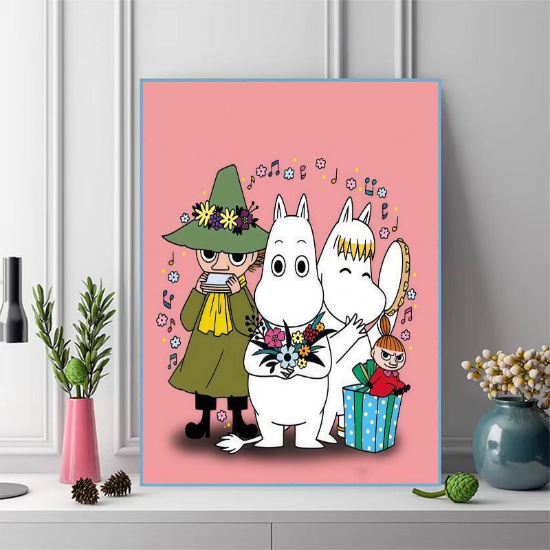 Retro Cartoon Character 100% Round Full Drill 5D DIY Diamond Painting Embroidery Cross Stitch Rhinestone Decor