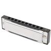 Harmonica 10‑Hole 20‑Note In C Key with Case Blowing Musical Instrument Fine Polishing