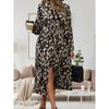 Spring & Fall New Arrival Fashion Fashion Single-Breasted Print Elegant Mid Length Long Length Cardigan Long Sleeves Shirt Dress Dress