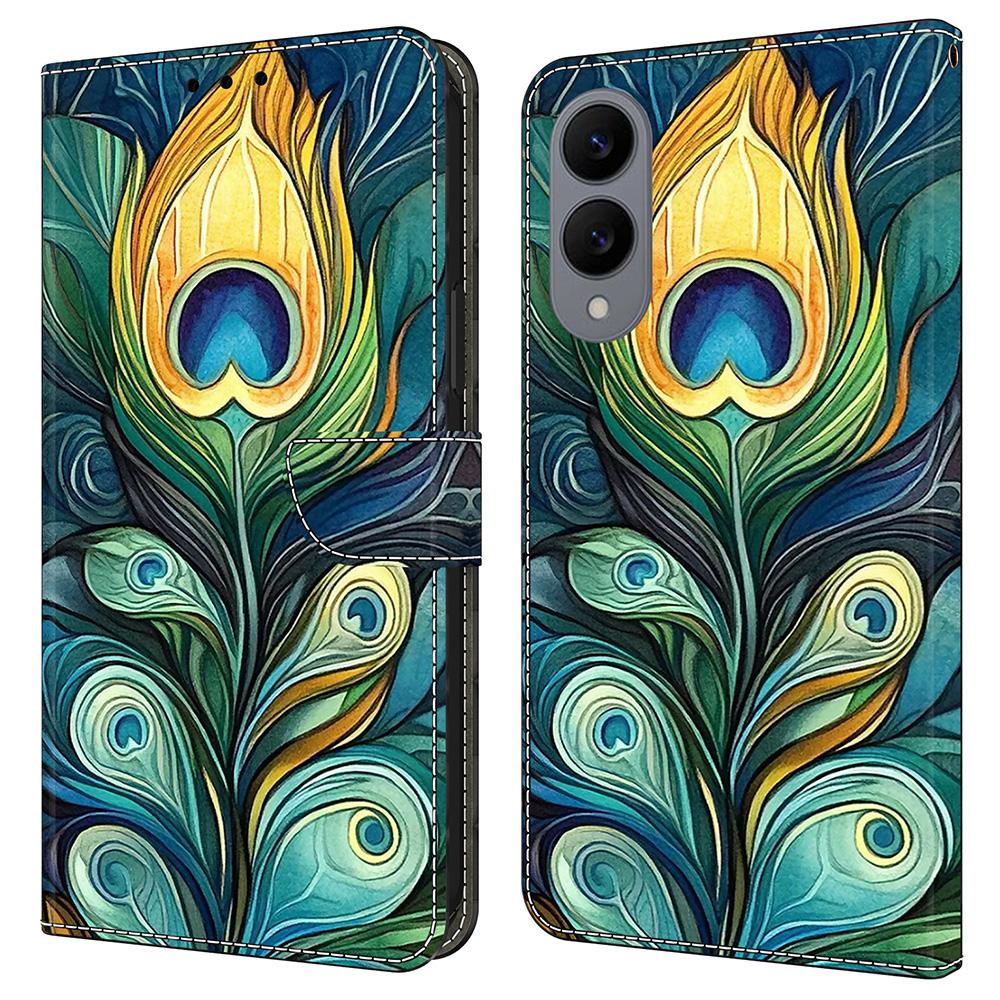 For Samsung Galaxy S25 Edge Leather Case Pattern Printing Wallet Stand Flip Phone Cover