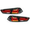 Full LED Dynamic Tail Lights Smoke Lens With Welcome Light Replacement for Mitsubishi Lancer Evo X 2008‑2017