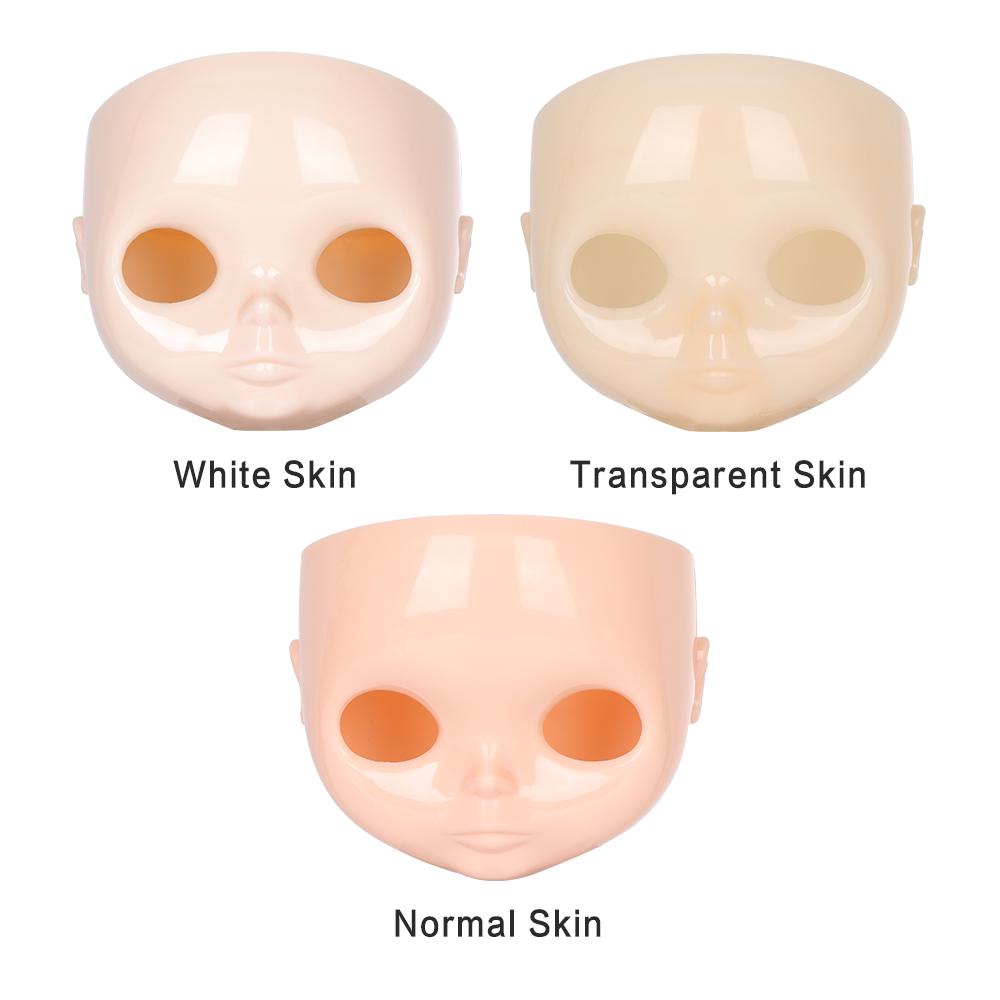 1PC 1/6 Blyth DIY Doll Factory Dolls Faceplate With Backplate 30cm Plastic Blyth No Makeup Face and Screw Toys Accessories