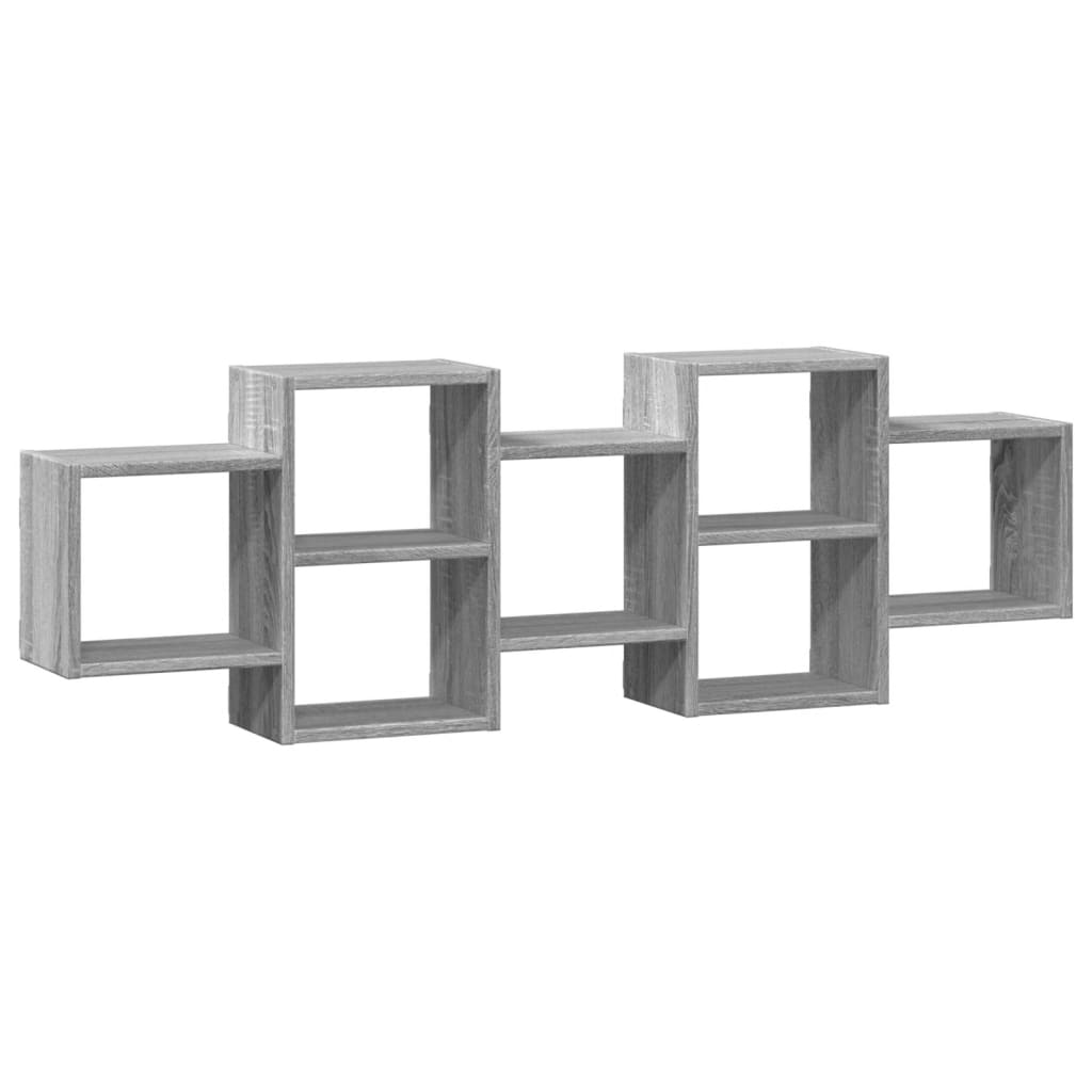 Wall Shelf Gray Sonoma 129x18x42 cm Particleboard