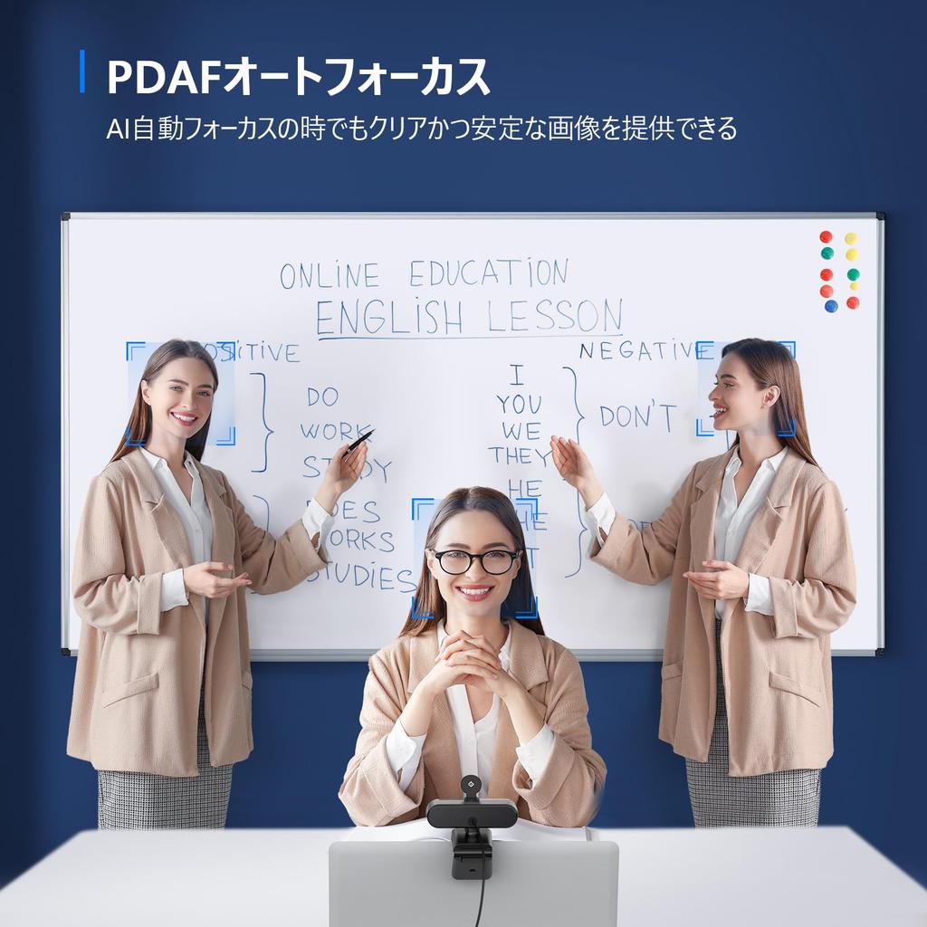 EMEET C960 4K 8MP UHD Sony Sensor Webcam with PDAF AI Noise Dual Auto Light Privacy Plug and Compatible with and More Webcam, Autofocus, Cancellation,