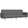 Vidaxl 2-Seater Foldable Sofa, Light Gray, Upholstered In Fabric
