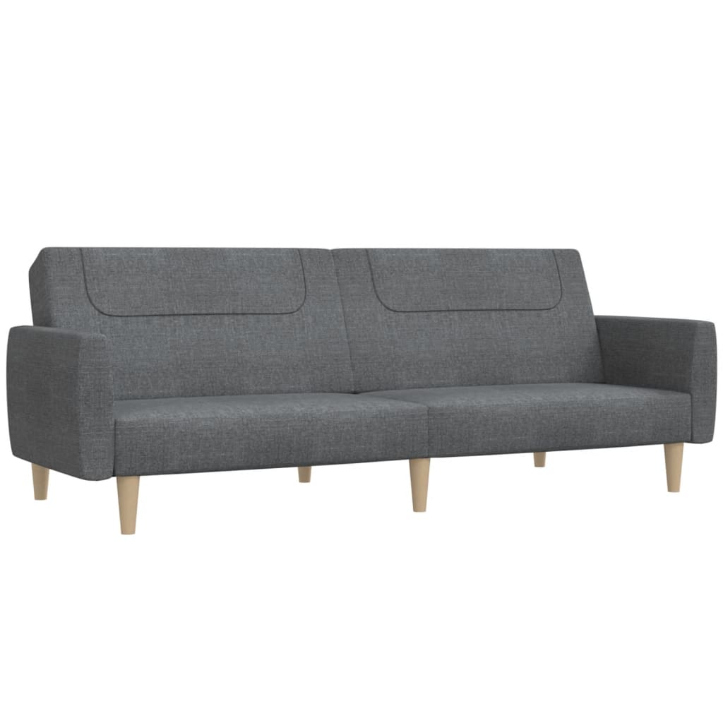 Vidaxl 2-Seater Foldable Sofa, Light Gray, Upholstered In Fabric