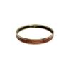 Hermes ROUGE Emaille PM Bangle Bracelet Gold Women Storage Box Used