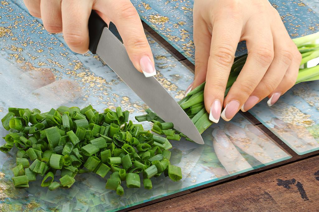 Glass protective plate for stove 2x45x52 Marble