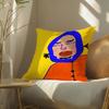 Funny Funny Characters Pillow Case Silky elegant Comfort Sofa Bed  Invisible zipper Beach pillowcase