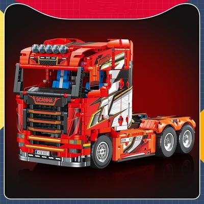 Jie Xing 9070 Truck Static Ornaments Model Boys Assembling Gifts China Building Blocks Toys Wholesale