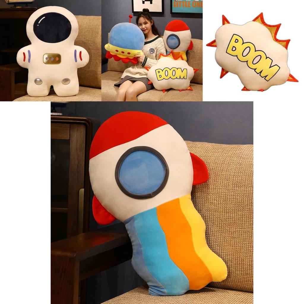 Space Explorer Rocket Ship Plush Toy Pillow Cushion