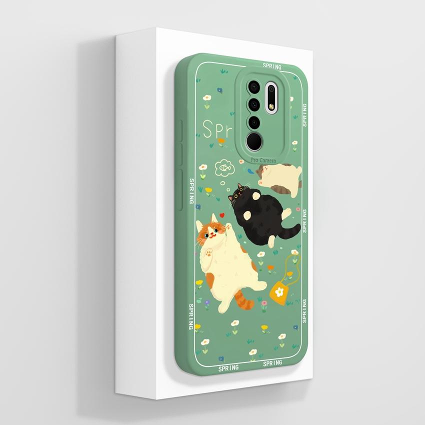 For Xiaomi Poco M2 M3 M4 M6 M7 Pro M5 M5S Mysterious Whale Phone Cases Camera Protection Liquid Silicone Anti Fall Protection Covers For Xiaomi Casing