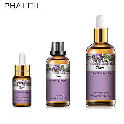 PHATOIL 5/10/30/100ML Karanfil Saf Bitki Özü Uçucu Yağ Cilt Bakımı için Iyi Spa Masaj Nemlendiriciler Hava Temizleyici DIY Kokuları Mum