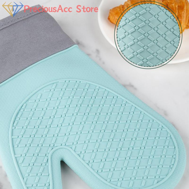 1PCS Oven Gloves Silicone Gloves High Temperature Resistant Anti-burn And Non-slip Kitchen Microwave Baking Dessert Tools