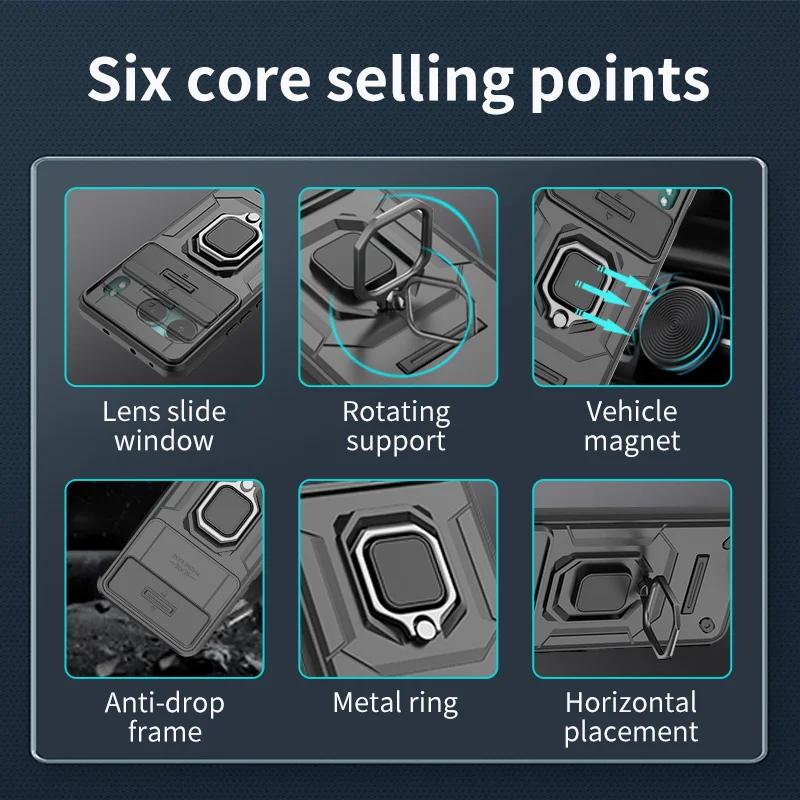 Armor Shockproof Case For OnePlus Nord 4 5G Protective Cover With Ring Magnetic Car Stand Holder Coque Fundas Capa