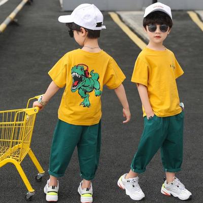 Boys' Suits Children's Clothing Two-piece Suit Summer Fashion Children's Korean Style Handsome Casual Short-sleeved