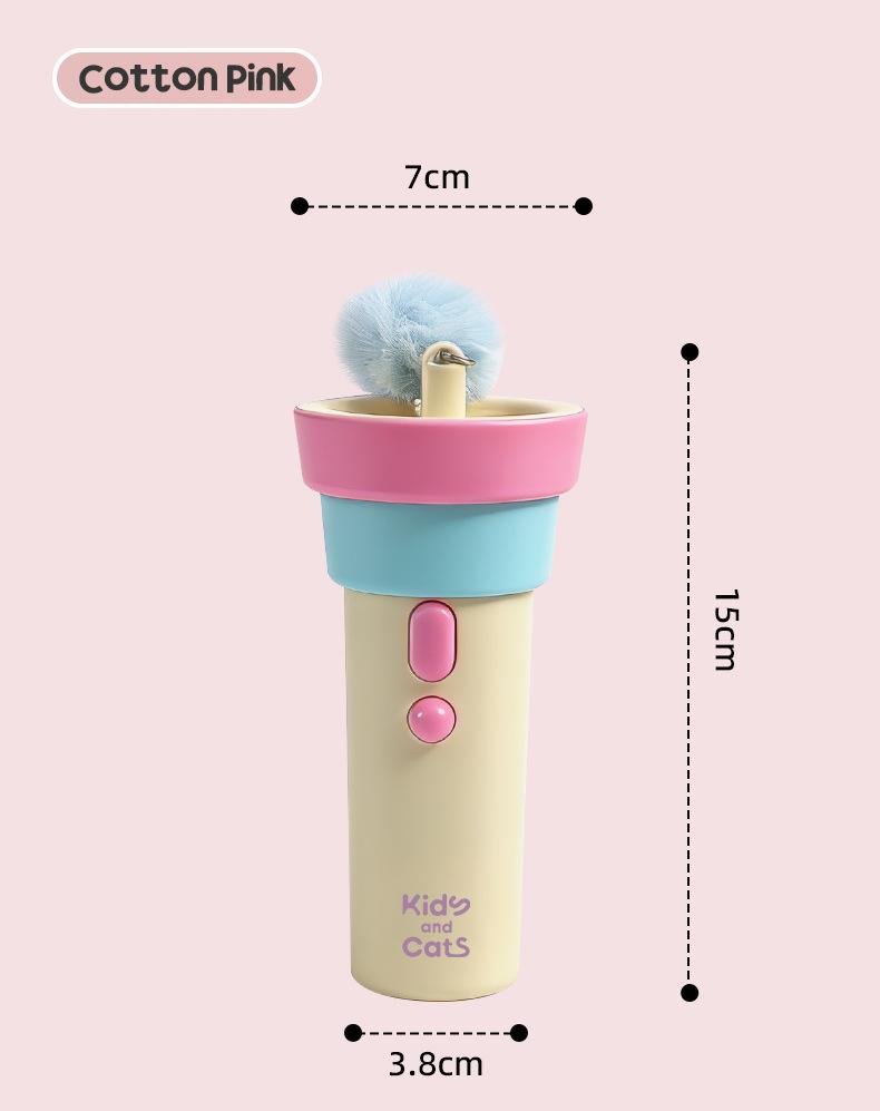 Electric Cat Teaser USB Rechargeable Cat Teaser Launcher Toy Retractable Rope Boredom Relief Interactive Cat Wand smart cat toys розовый