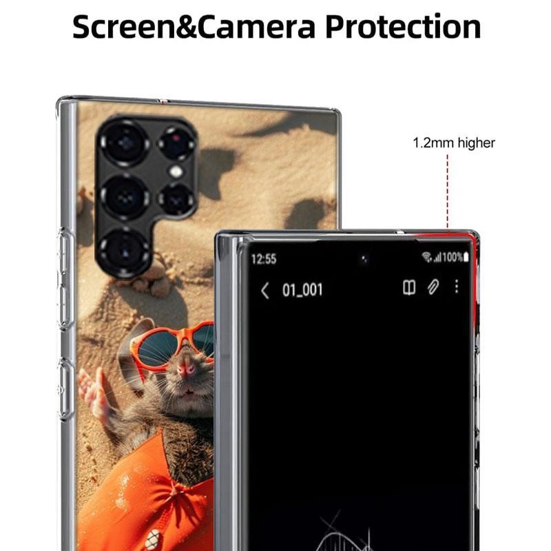 Cute Hamster Cases Phone Case for Samsung Galaxy S26 Ultra S25 Edge S24 S23 FE S21 Plus S20 S22 S10 Cover TPU Capa Shell Shockpr