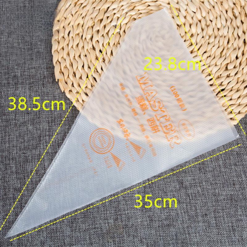 

100 шт., сумка с насадкой для ламинирования, пластиковая одноразовая прозрачная сумка для крема и торта небольшого размера, сумка для выпечки десертов, кухонные гаджеты 23.8cm*35cm*38.5cm