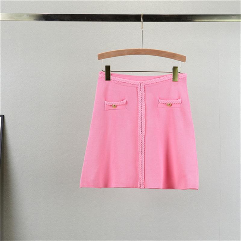 Spring Women's Knitted Long Sleeved Cardigan Jacket Sexy Camisole Short Skirt Fashion Three Piece Set