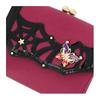 Bifold Wallet Clasp Genuine Leather Poison 316551 Gothic Goth Halloween Spider Web Goat Leather Cowhide Leather Navy [ANNA SUI] [ANNA SUI] Women's