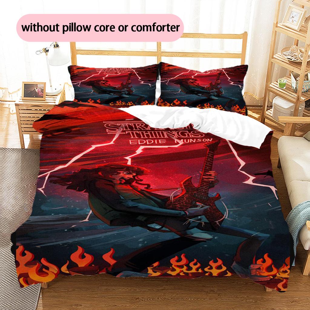 Cartoon Pattern Bedding Quilt Set Quilt Cover Pillowcase Home Decoration Birthday Gift (1 * duvet cover + 2 * pillowcase, without core)