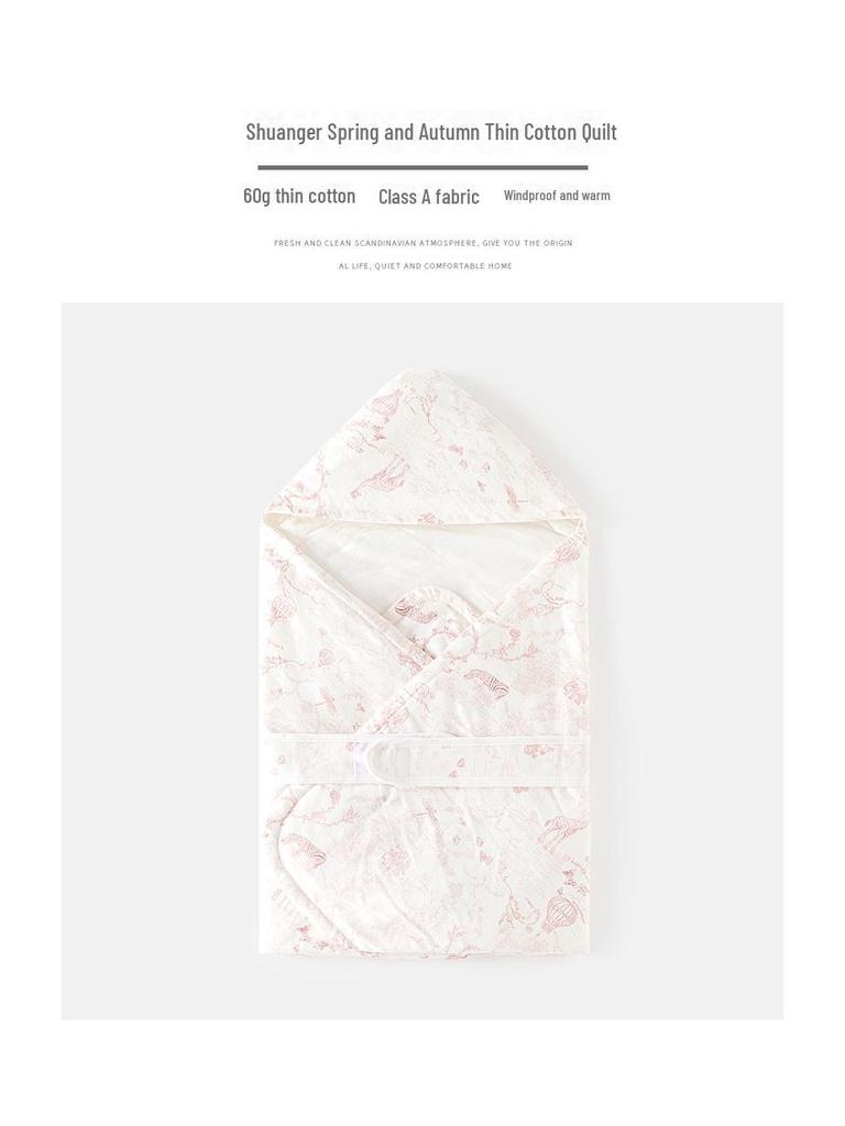 Newborn Pure Cotton Baby Blanket - Lightweight Spring/Summer Quilt & Swaddle