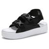 (WMNS) PUMA Platform Slide YLM 19 'Black White' Women's 369424-01