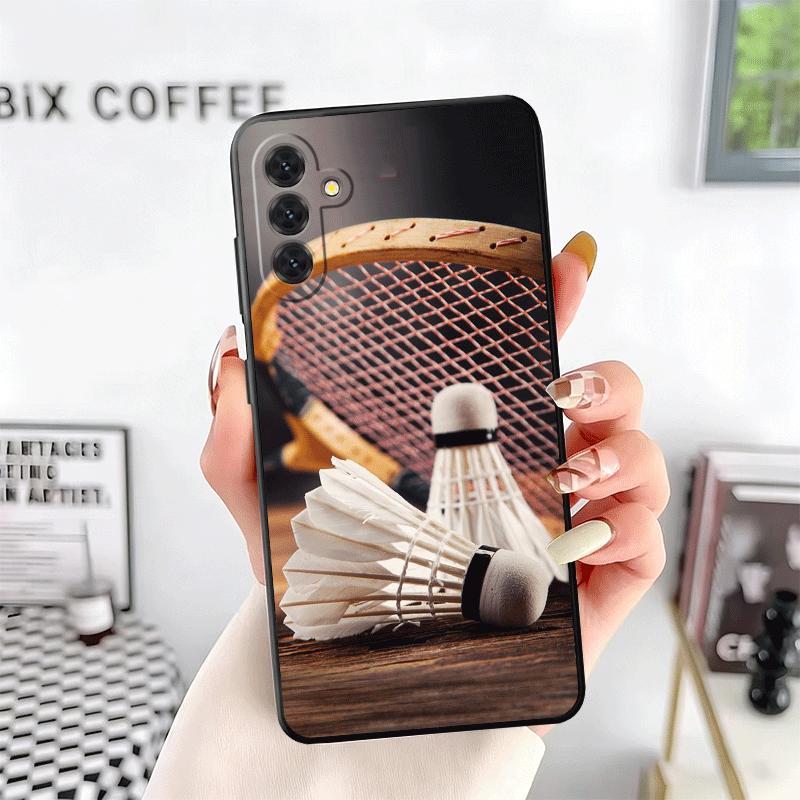 Badminton Sport Soft Phone Case for Samsung A17 A37 A57 A16 A26 A36 A56 A15 A25 A35 A55 A14 A24 A34 A54 A13 A23 A33 A53 A52 A12
