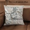 2D Floral Embroidered Pattern Pillowcase Decor Pattern Cushion Cover Suitable For Sofa Bedroom Car Pillow Cover