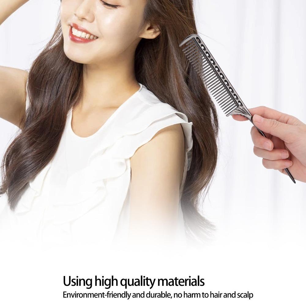 

Aluminum alloy Styling Comb Gold Color Barber Comb Hairdressing Styling Kit Salon Comb Salon Use чёрный