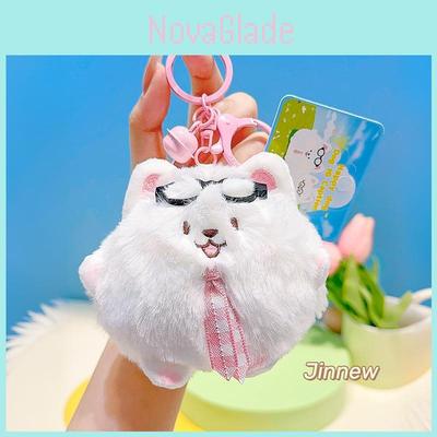 Samoyed Plush Keychain With Magnetic Attachments For Cute Bag Decor And Gift