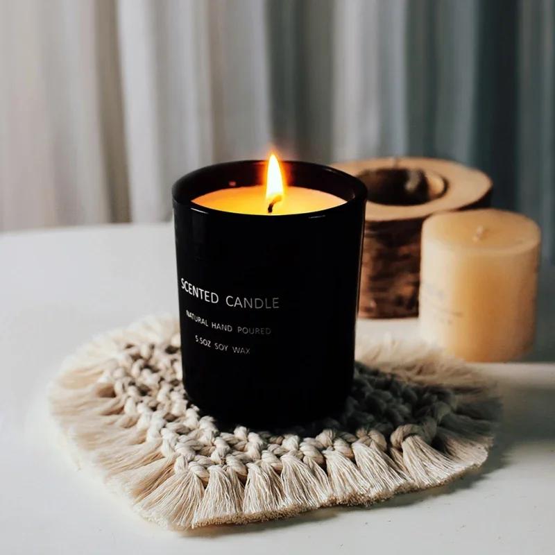 

5 шт. хлопчатобумажная подставка под стакан в стиле бохо, ручная работа, подушка для чашки, салфетки для стола, нескользящая подставка под чашку, салфетка 18CM