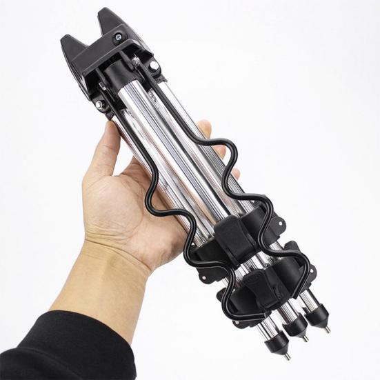 MUQZI Akcesoria sportowe Przenośny teleskopowy uchwyt na statyw ze stopu aluminium, uchwyt na wędkę