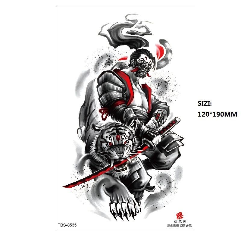 Traditional Men'S Totem Big Spider Dragon Water Transfer Simulation Tattoo Disposable Tattoo Sticker