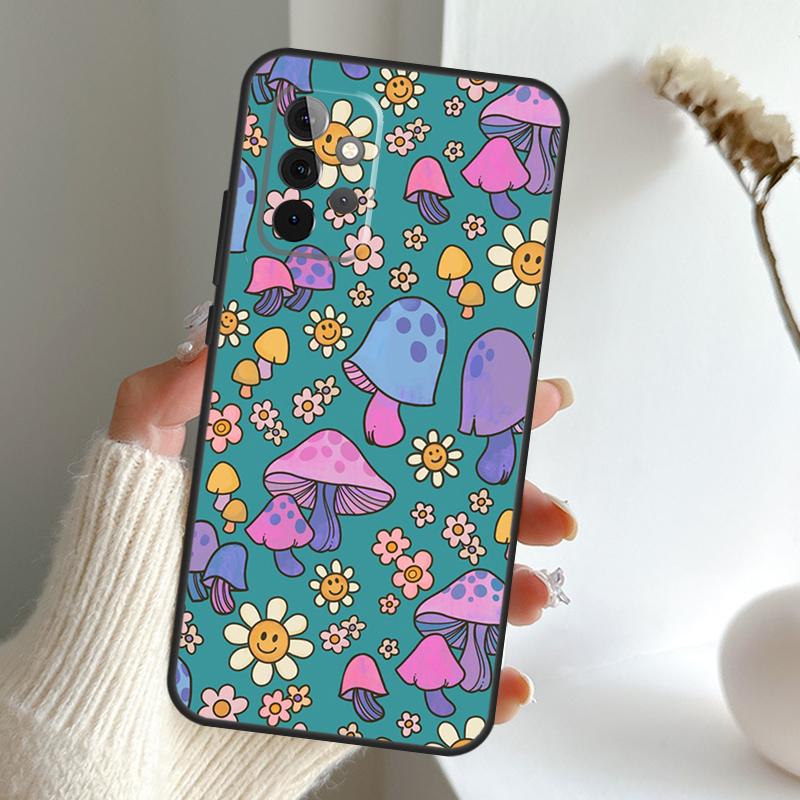 retro Groovy hippie boho rainbow Case For Samsung Galaxy A34 A54 A14 A15 A35 A55 A16 A26 A36 A56 A52 A12 A32 A13 A33 A53 A17