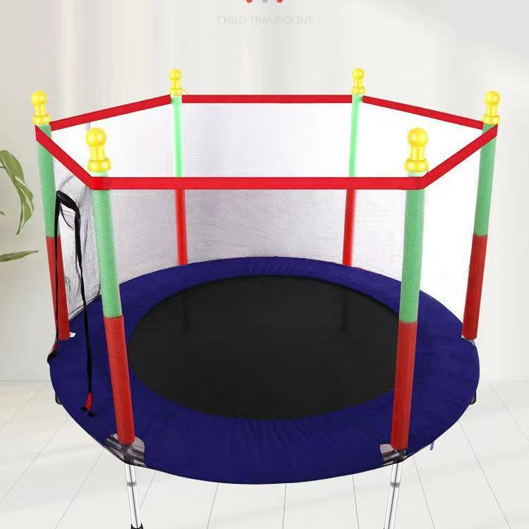 Kids' Indoor Safety Trampoline with Anti-Rollover and Anti-Pinch Features