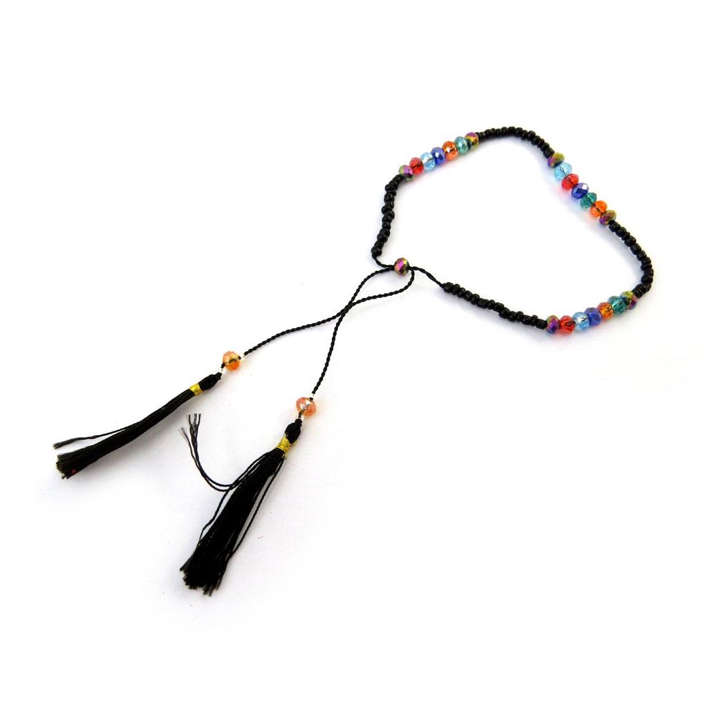 Les Trésors De Lily [N4625] - Bracelet ethnique 'Altaï' noir multicolore