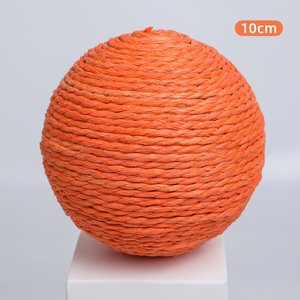 Oversized Sisal Woven Cat Toy Ball with Multi-color Options for Indoor Cats Molar Tossing Self Play
