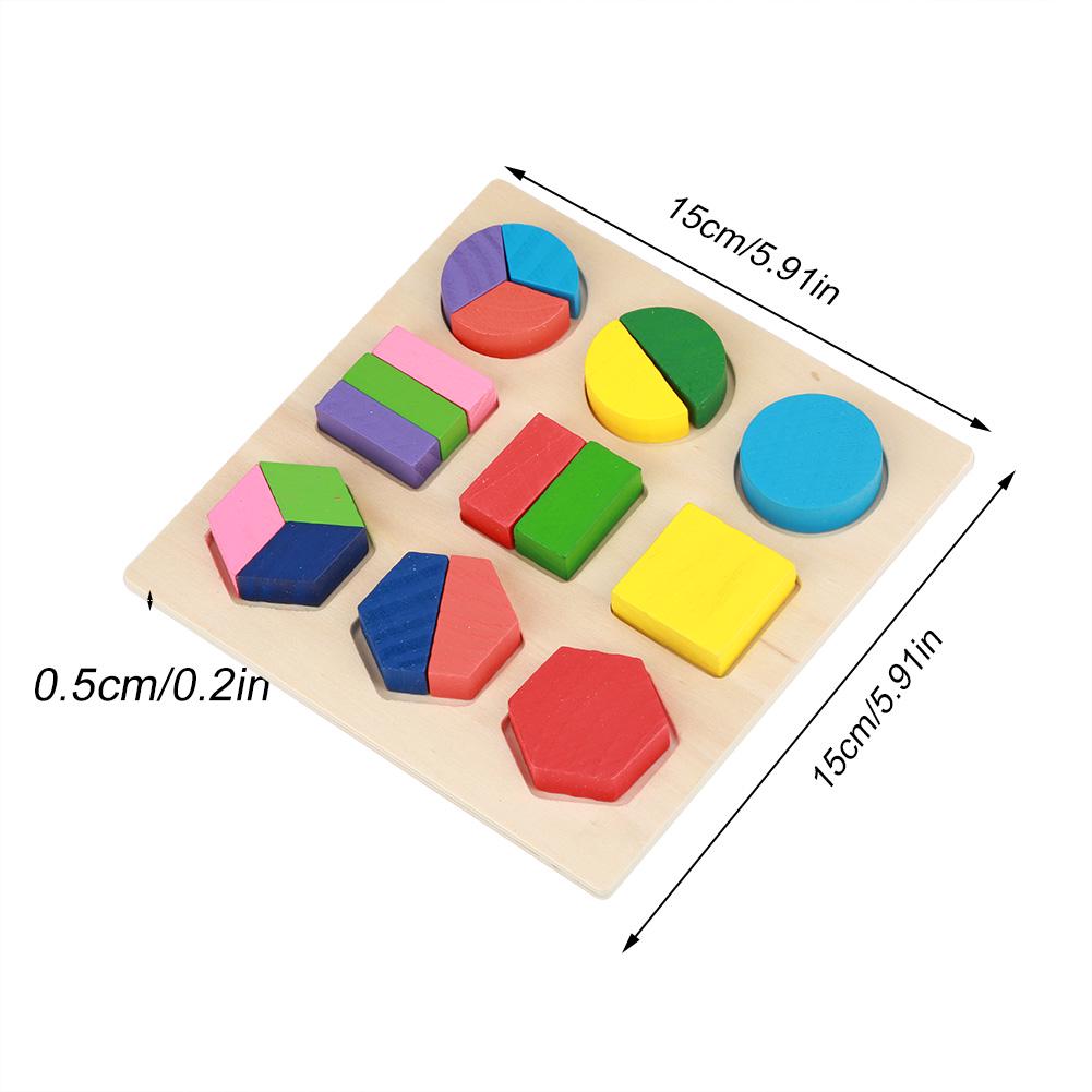 Kids Educational Wooden Toy Set Geometric Block Building Puzzle Baby Early Learning Tool